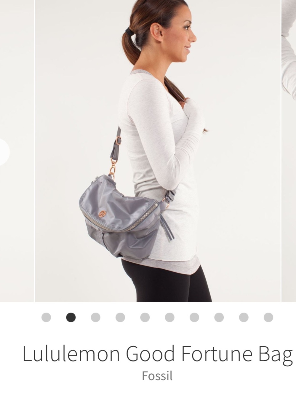 Lululemon Good Fortune Bag
Fossil. EUC-Like New!